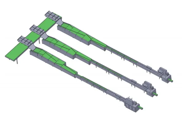 Ligne automatique d’alimentation et d’emballage