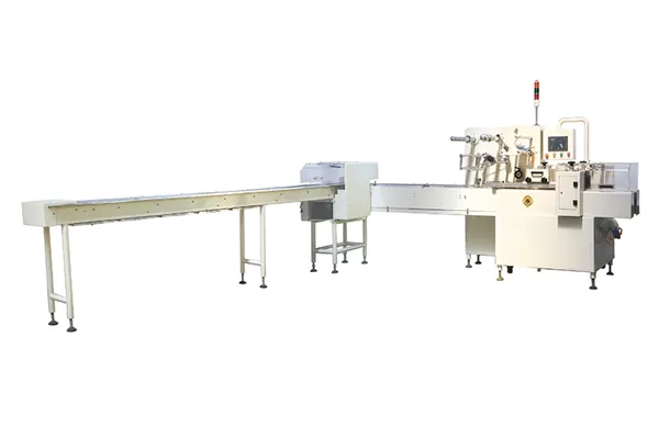 Machine de conditionnement horizontal sans barquette SF-G (conditionnement de biscuits sur chant à double goulotte)